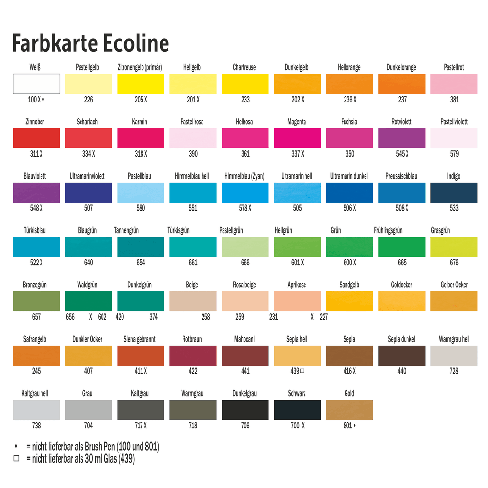 Ecoline Brushpen (verschiedene Farben) - Stifteliebe