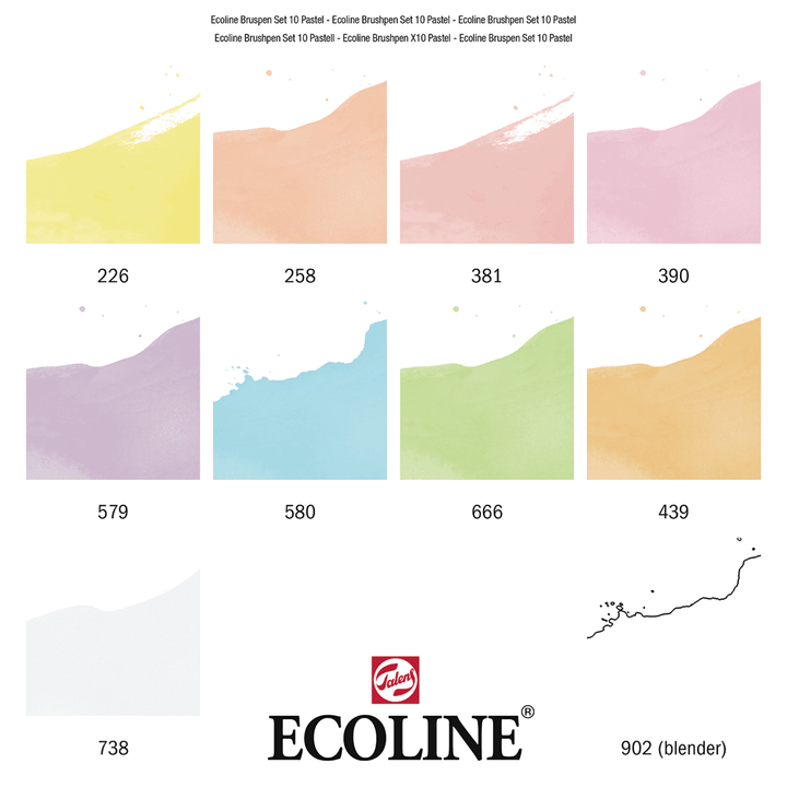 10er Brushpen Set Pastell - Stifteliebe