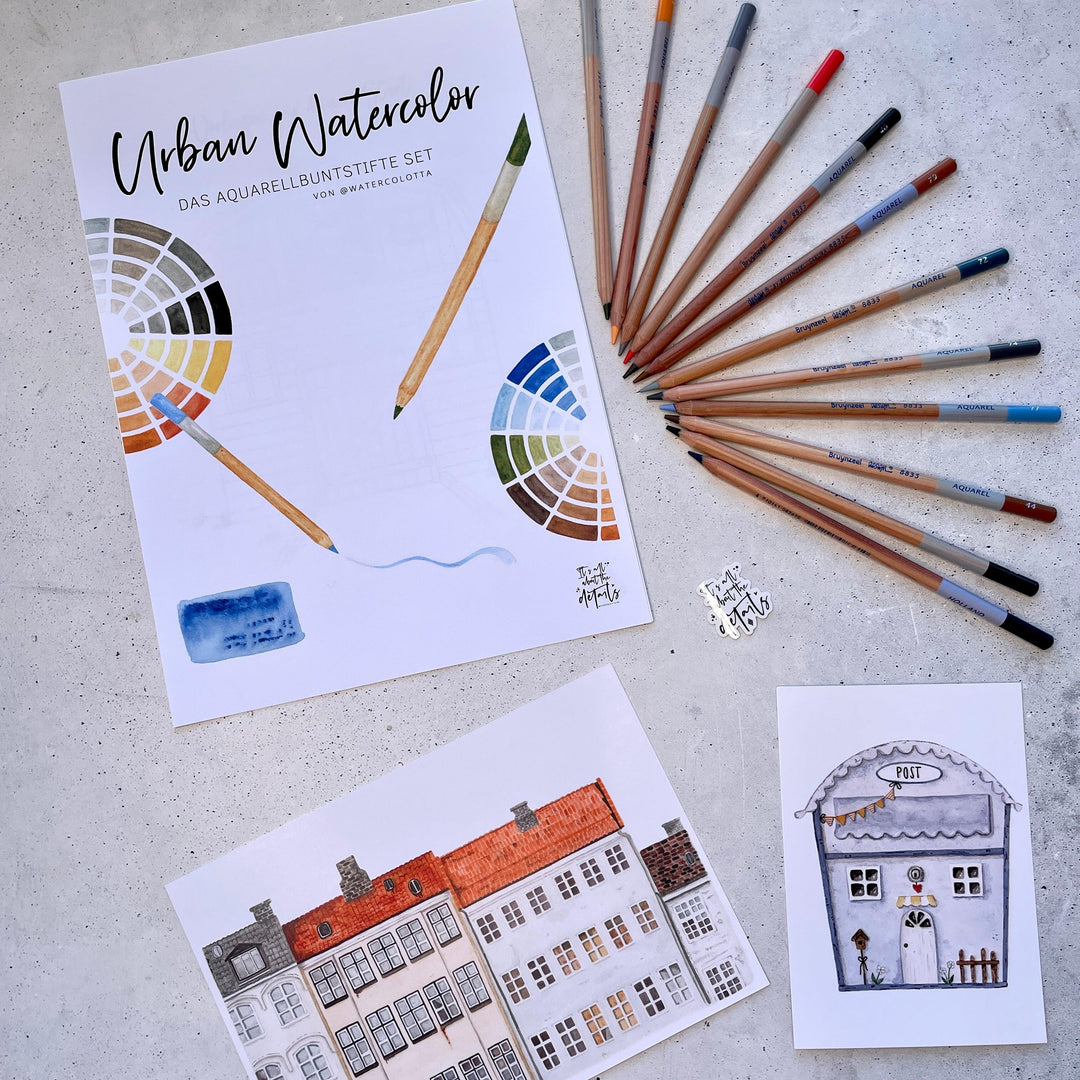 Urban Watercolor Aquarellbunstifte-Set inkl. Digitalem Guide - Stifteliebe