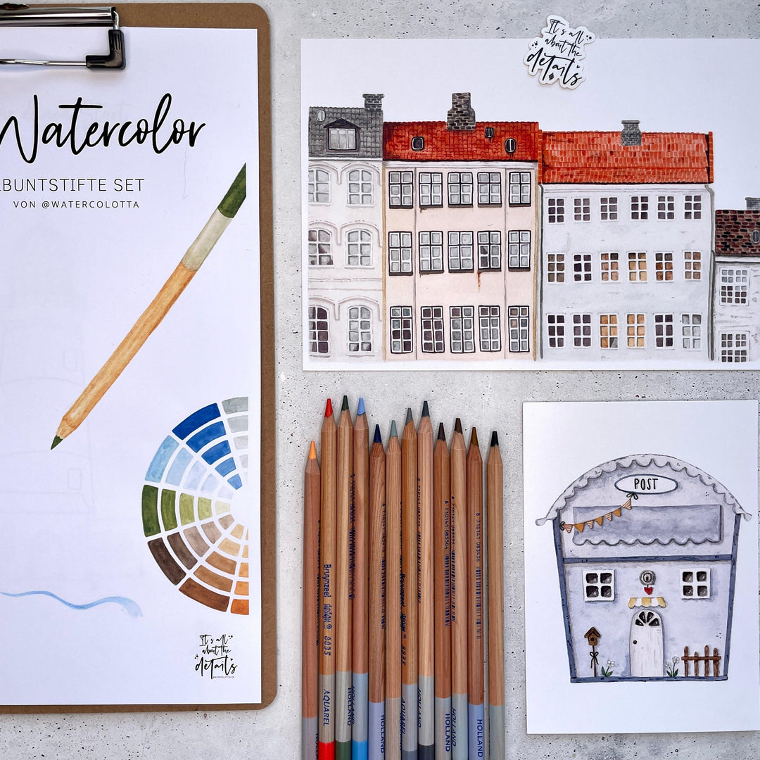 Urban Watercolor Aquarellbunstifte-Set inkl. Digitalem Guide - Stifteliebe