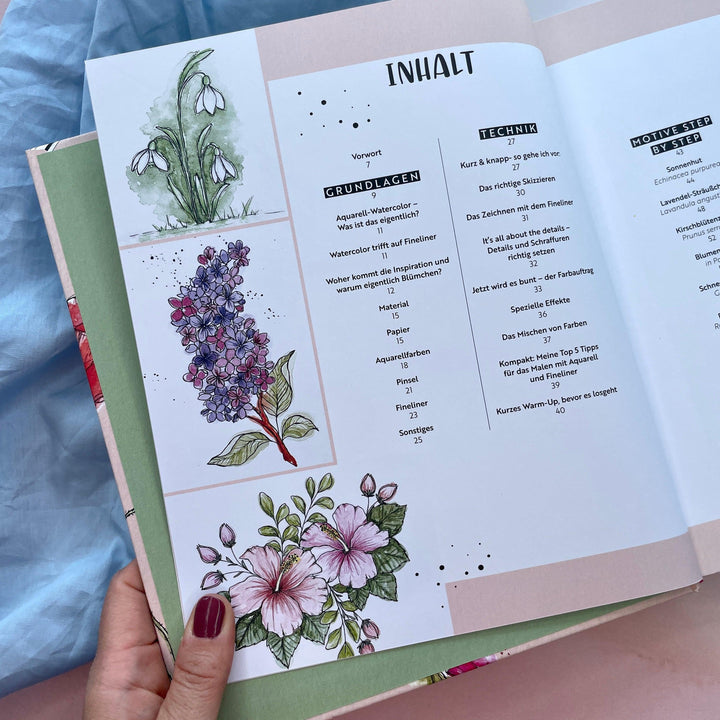 Buch Watercolor Florale Motive - Stifteliebe