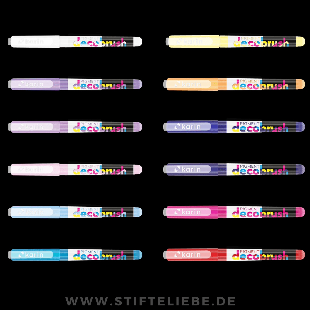 PIGMENT Decobrush alle 84 Einzelfarben - Stifteliebe