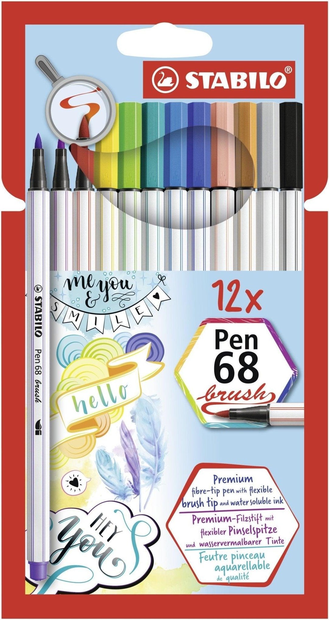 STABILO PEN 68 Brush 12er Set - Stifteliebe